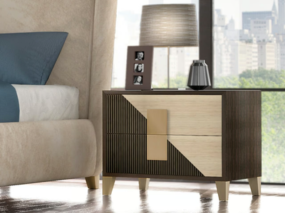NEW HARMONY - Rectangular bedside table with drawers _ CASA +39