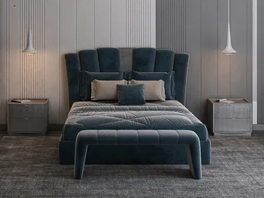 PHOENIX - Double bed with upholstered headboard _ CASA +39