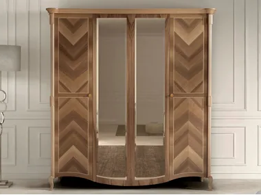 PRESTIGE 2 - Mirrored wooden wardrobe