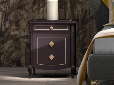 PRESTIGE 2 - Wooden bedside table with drawers _ CASA +39