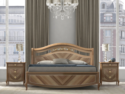 PRESTIGE 2 - Wooden double bed with high headboard _ CASA +39
