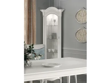 PRESTIGE - Wooden corner display cabinet with integrated lighting