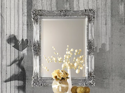 PUCCINI - Rectangular framed wall-mounted mirror