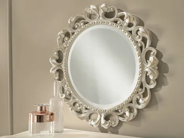 ROSSINI - Round framed wall-mounted mirror
