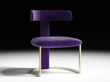 T-CHAIR - Upholstered fabric chair _ CASA +39