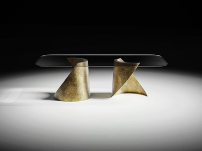 THOLOS - Rectangular glass table _ CASA +39