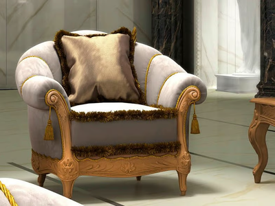 ZAFFIRO - Fabric armchair with armrests