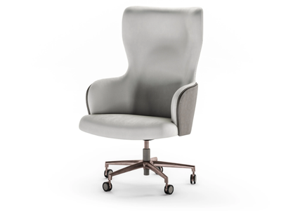 BRERA - Leather executive chair with castors