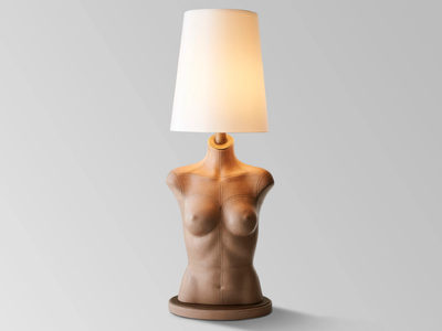 EVA - Indirect light leather covered table lamp _ Casa Covre