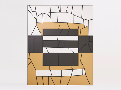 MOSAICO #1 - Leather covered wood fibre decorative panel