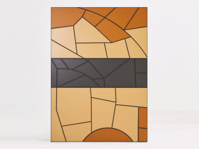 MOSAICO #2 - Leather covered wood fibre decorative panel