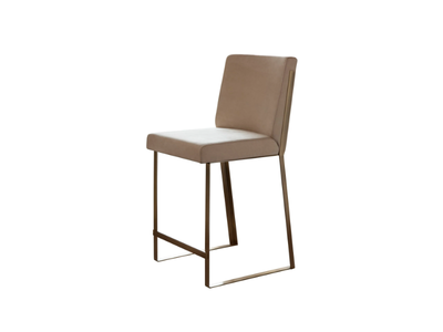 PALIO - High leather stool with back _ Casa Covre