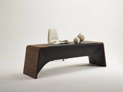 VICTOR - Wood and leather executive desk _ Casa Covre