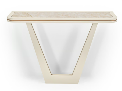 AUSTEN - Rectangular wooden console table with ceramic insert _ Casa Magna