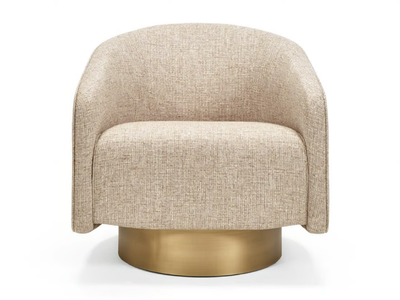 BOEMIA I - Swivel fabric armchair with armrests _ Casa Magna