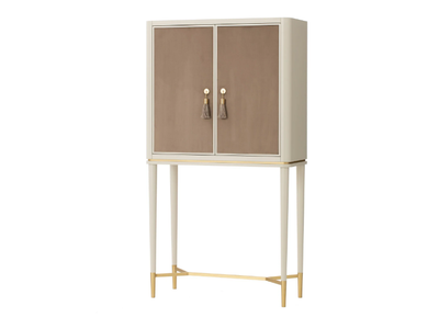 GUGA - Wooden bar cabinet with fabric doors _ Casa Magna