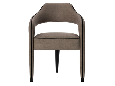 INVICTA - Open back fabric chair with armrests _ Casa Magna