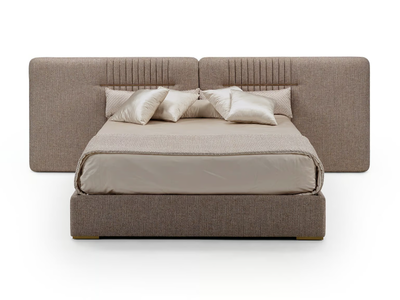 LOREN - Fabric double bed with upholstered headboard _ Casa Magna