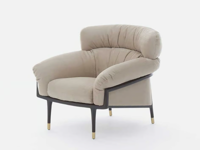 MORGANO - Fabric armchair with headrest _ Casa