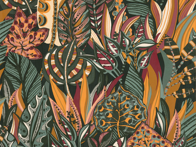 DESIRADE - Washable wallpaper with floral pattern _ CASAMANCE
