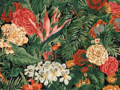 EGLANTYNE - Nonwoven wallpaper with floral pattern _ CASAMANCE