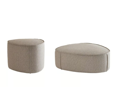 FRANCIS - Upholstered fabric pouf with removable lining _ Casamilano