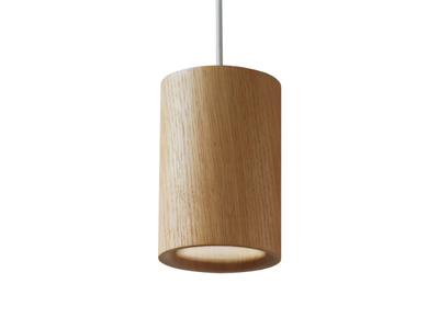 SOLID CYLINDRICAL - LED dimmable oak pendant lamp _ Case