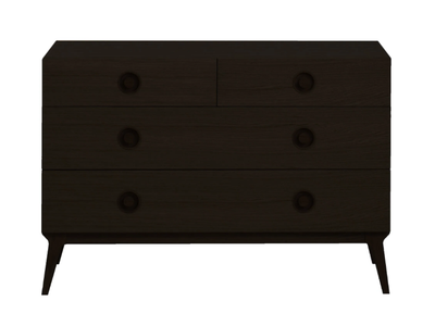 VALENTINE - Black stain chest of drawers _ Case