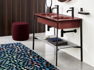 CATINO DOPPIO - Double floor-standing vanity unit _ Ceramica Cielo