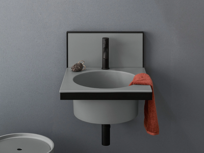 ELLE TONDA - Wall-mounted single round ceramic washbasin _ Ceramica Cielo