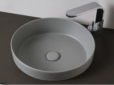 ENJOY - Semi-inset round single ceramic washbasin _ Ceramica Cielo