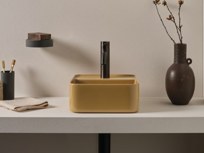 LES PETITES - Countertop square ceramic washbasin _ Ceramica Cielo