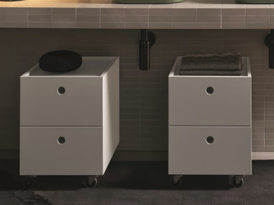 LUISA - Sectional wooden bathroom cabinet with drawers _ Ceramica Cielo