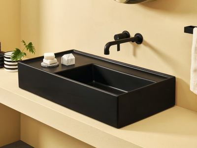 PLINIO - Countertop rectangular ceramic washbasin _ Ceramica Cielo