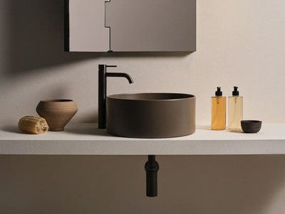 THEO - Round countertop ceramic washbasin _ Ceramica Cielo