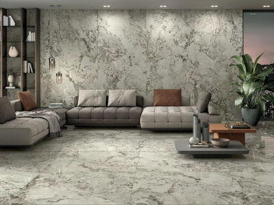 ANIMA WONDER GLACIER - Porcelain stoneware wall/floor tiles with marble effect _ Ceramiche Caesar