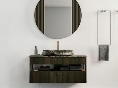 HONEY - Single wall-mounted vanity unit with drawers _ Cerasa