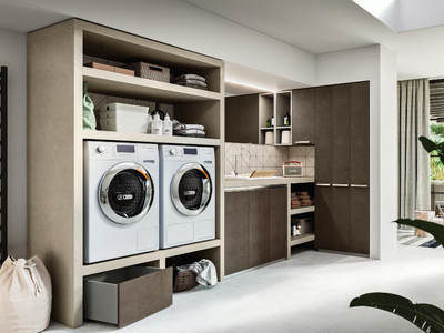 REGOLA COMP.5 - Sectional wooden laundry room cabinet _ Cerasa