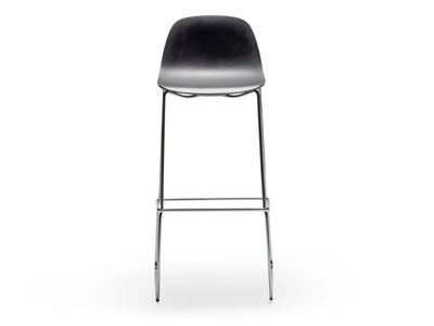BABAH SG SL 80 - Sled base high polyurethane stool with footrest _ CHAIRS & MORE