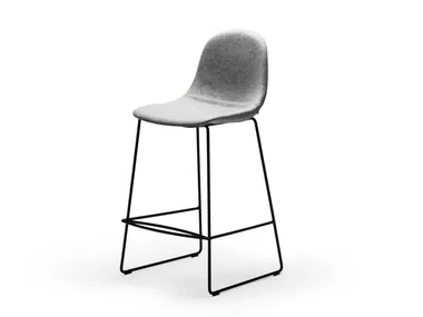 GOTHAM SLI-SG-65 - Sled base fabric stool _ CHAIRS & MORE