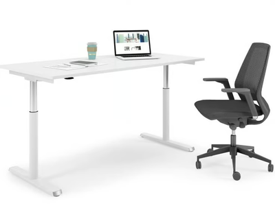 ELEVO CLEVER - Height-adjustable rectangular office desk _ Cider Edition