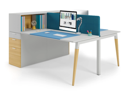 GOOD SLIM - Multiple office desk with shelves _ Cider Edition