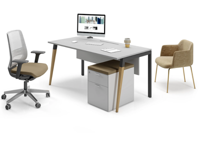 GOOD SLIM - Workstation desk with cable management _ Cider Edition