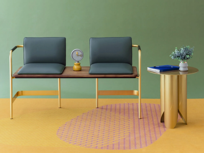 KISS&GO - Upholstered bench with back _ Cider Edition