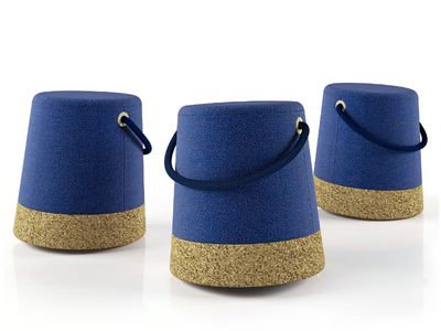 POOV - Round fabric pouf _ Cider Edition