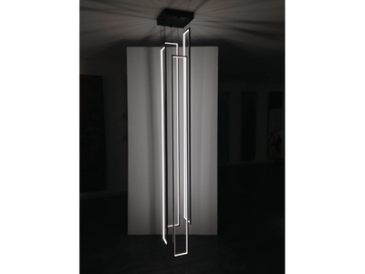 CASCADE MIRÉ - 4 - LED steel pendant lamp _ Cinier