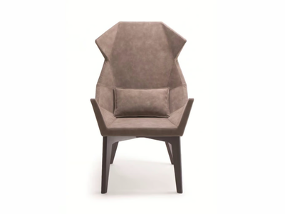 PRISMA 1671 PO B98F - Wing leather armchair high-back _ Cizeta