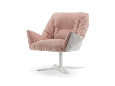 PRISMA 1672 PO B17G - Fabric armchair with armrests with 4-spoke base _ Cizeta