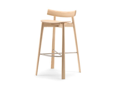 REMO - High wooden stool with footrest _ Cizeta