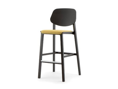 YARD - High fabric stool with back with integrated cushion _ Cizeta